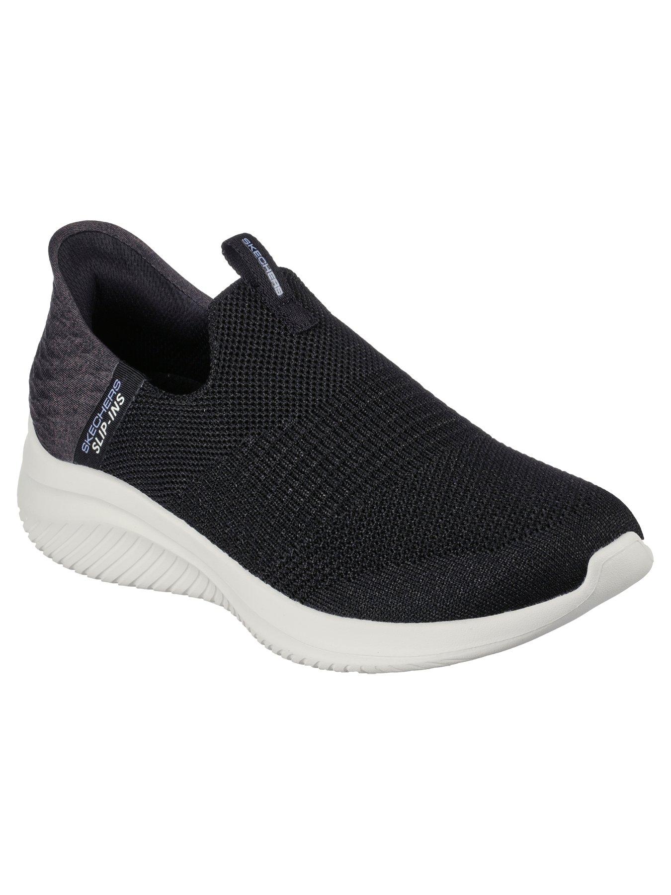 Skechers Wide Fit Ultra Flex 3.0 Smooth Step Slip Ins - Black | Very.co.uk