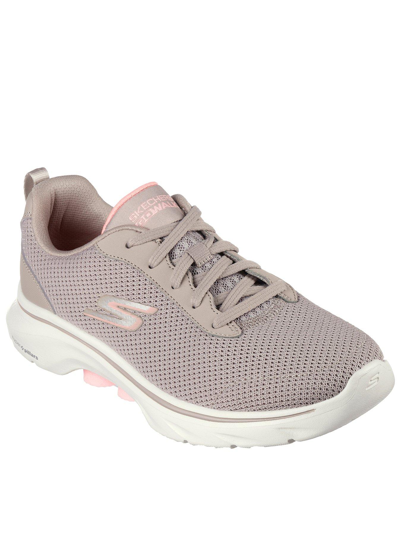 Go Walk 7 Basic Athletic Mesh Lace Up - Taupe