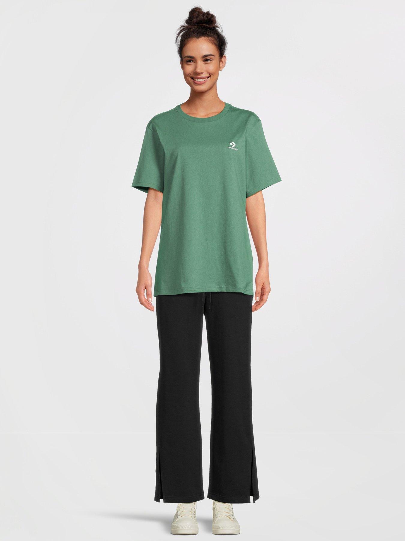 Green converse shirt best sale