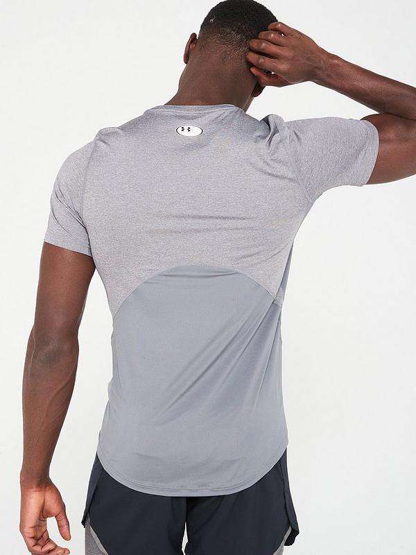 UNDER ARMOUR Men's Training Heat Gear Armour Fitted T-Shirt - Grey ...