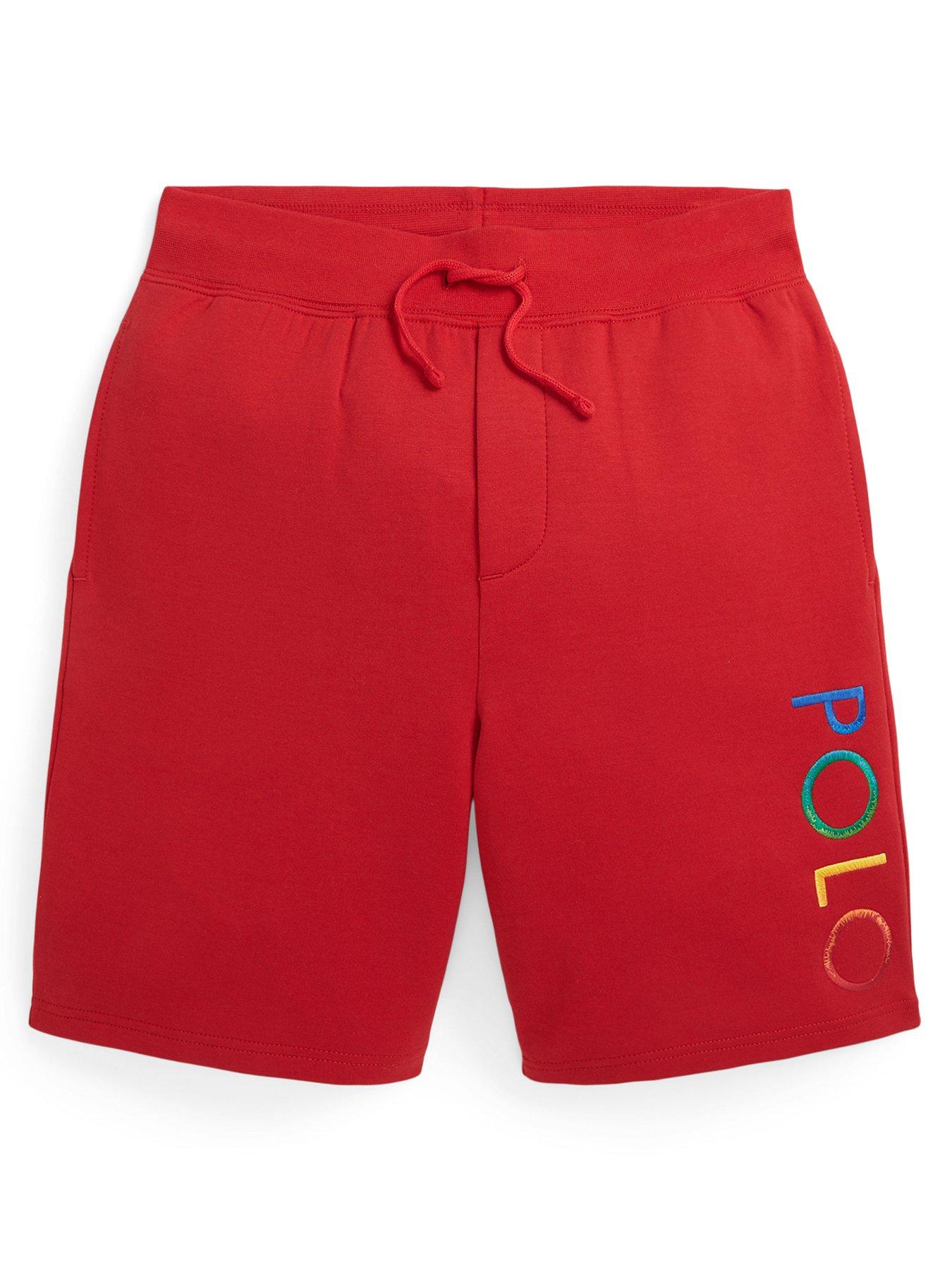 Boys Polo Graphic Jog Shorts Red