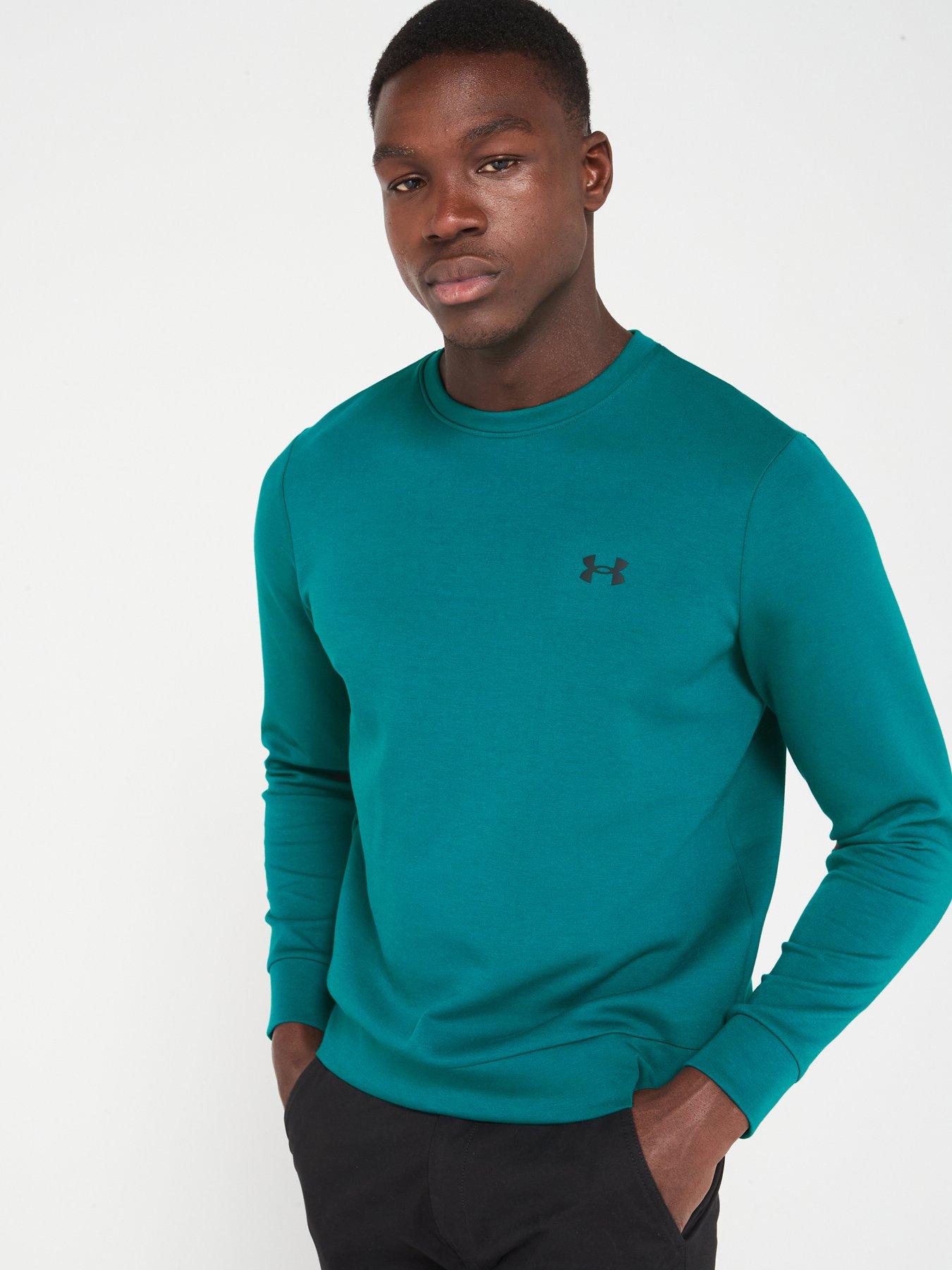 UNDER ARMOUR Mens Unstoppable Fleece Crew Sweat - Blue/black