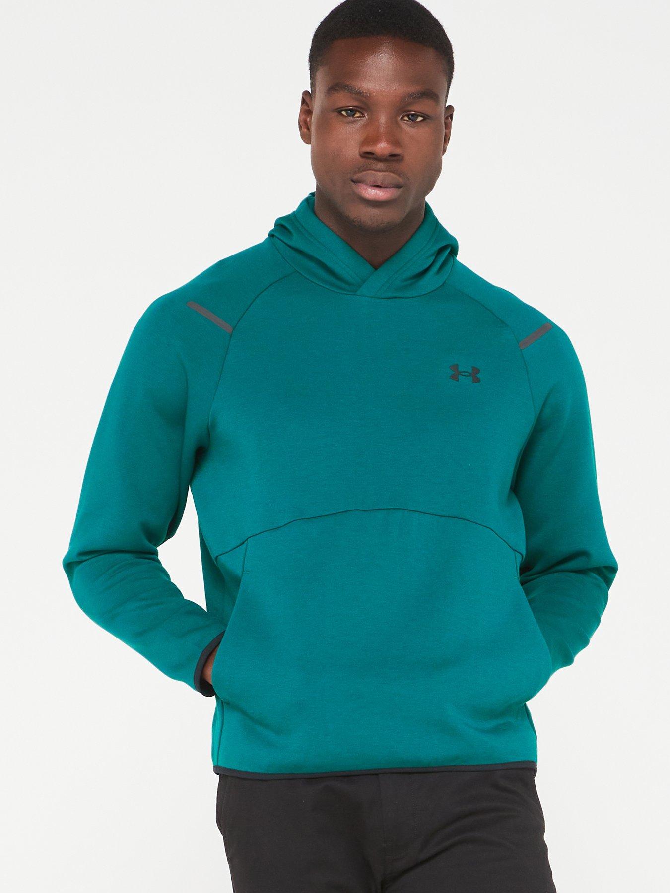 UNDER ARMOUR Mens Unstoppable Fleece Hoodie - Blue/black