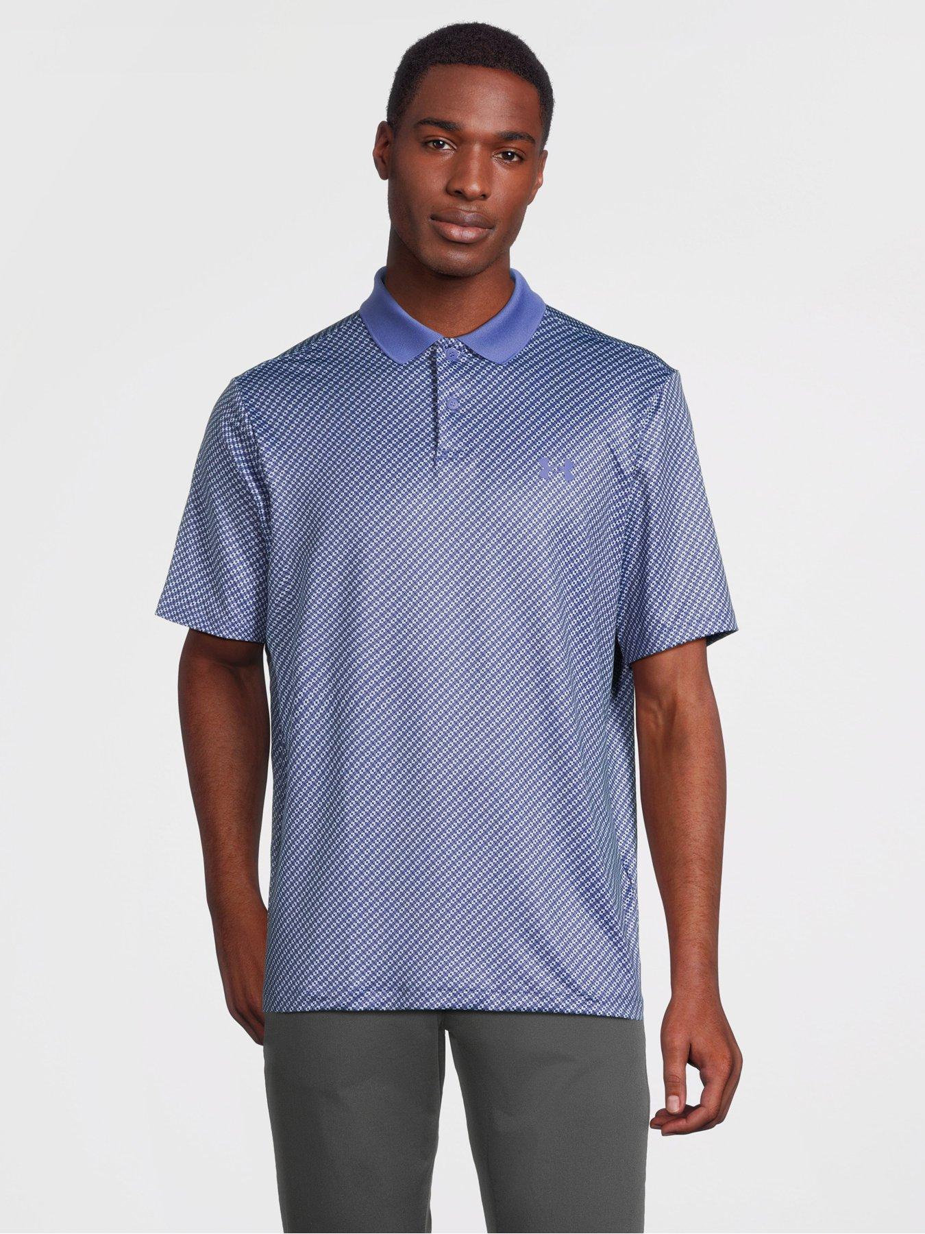 undefined Mens Golf Performance 3.0 Printed Polo  -  Blue