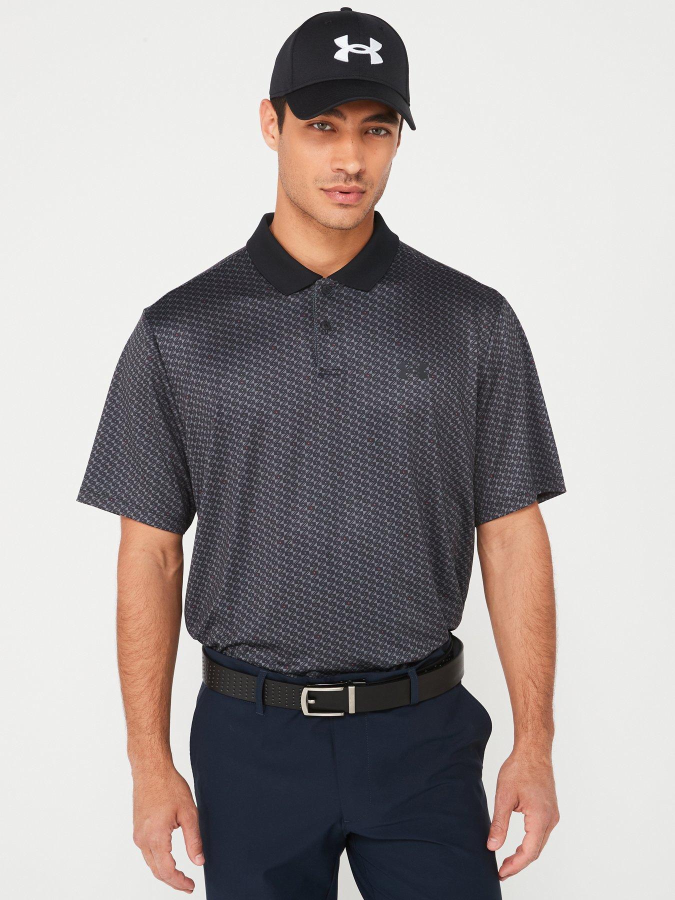 UNDER ARMOUR Men's Golf Performance 3.0 Printed Polo Shirt - Black ...