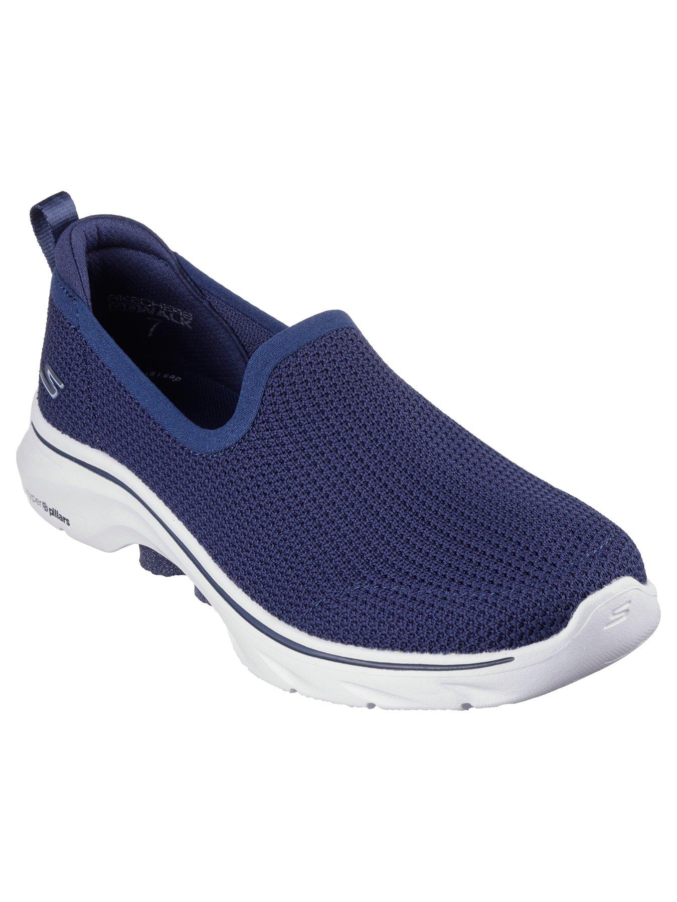 Skechers Athletic Stretch Knit Slip On - Navy | Very.co.uk