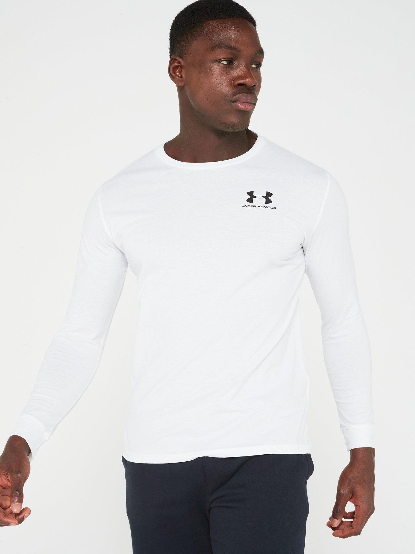 Under Armour Training coldgear mock neck long sleeve top in white