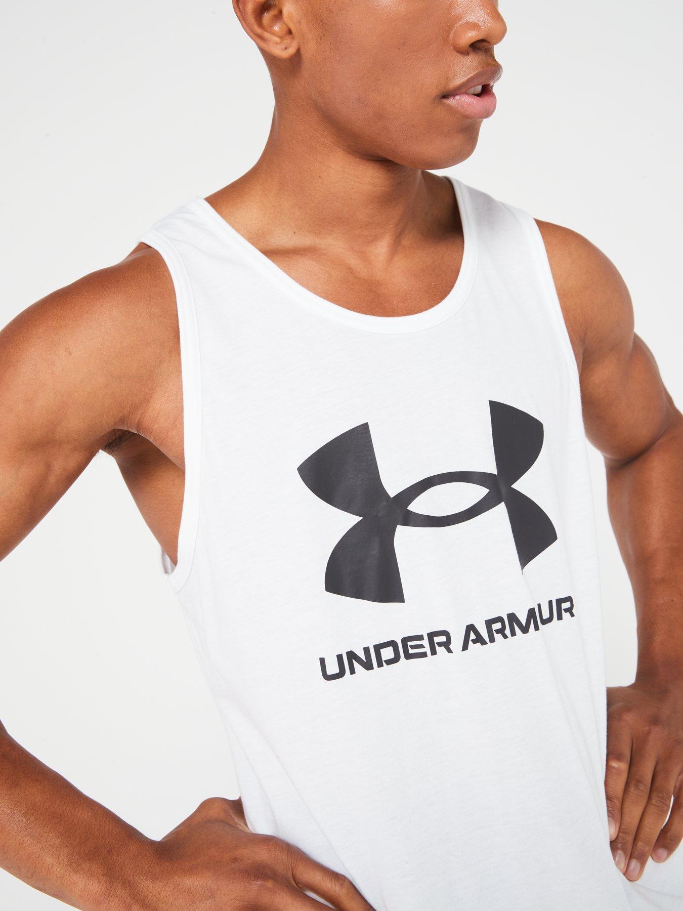 UNDER ARMOUR Men's Training Sportstyle Logo Tank White/Black Very.co.uk