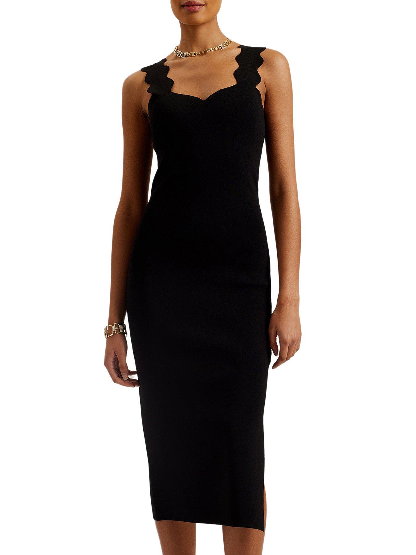 Ted baker store black scallop dress