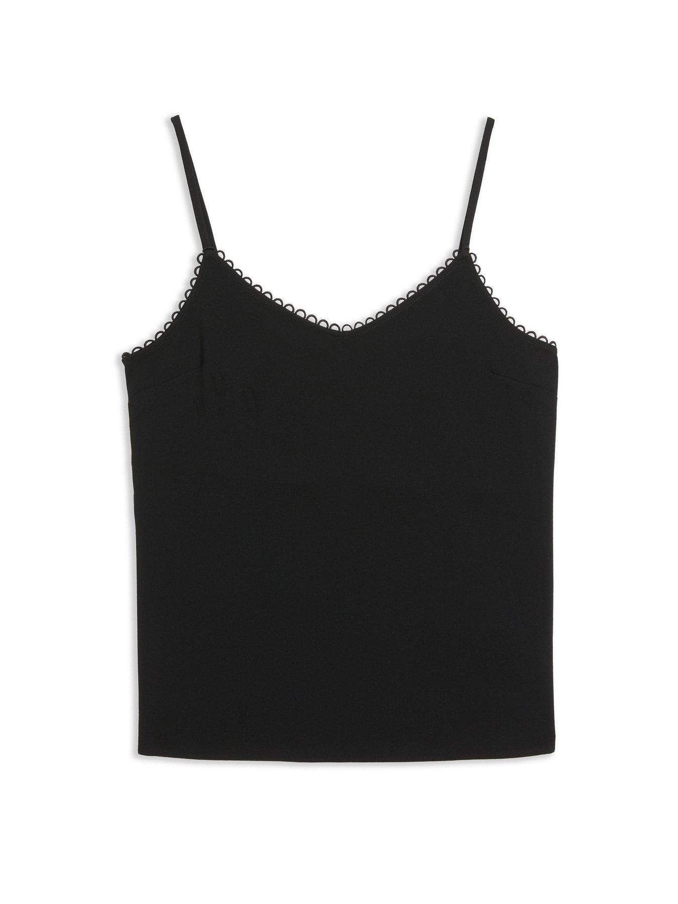 Ted Baker ANDRENO Strappy Cami with Rouleaux Trims - Black | Very.co.uk