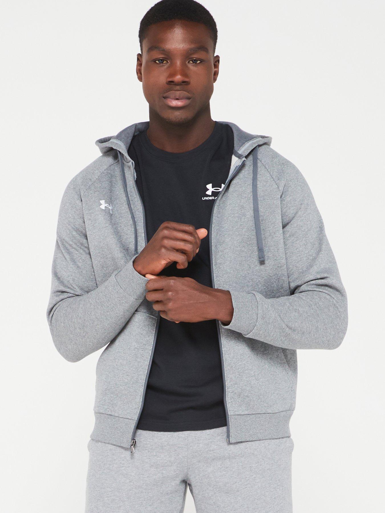 UNDER ARMOUR Men's Rival Fleece Full Zip Hoodie - Grey