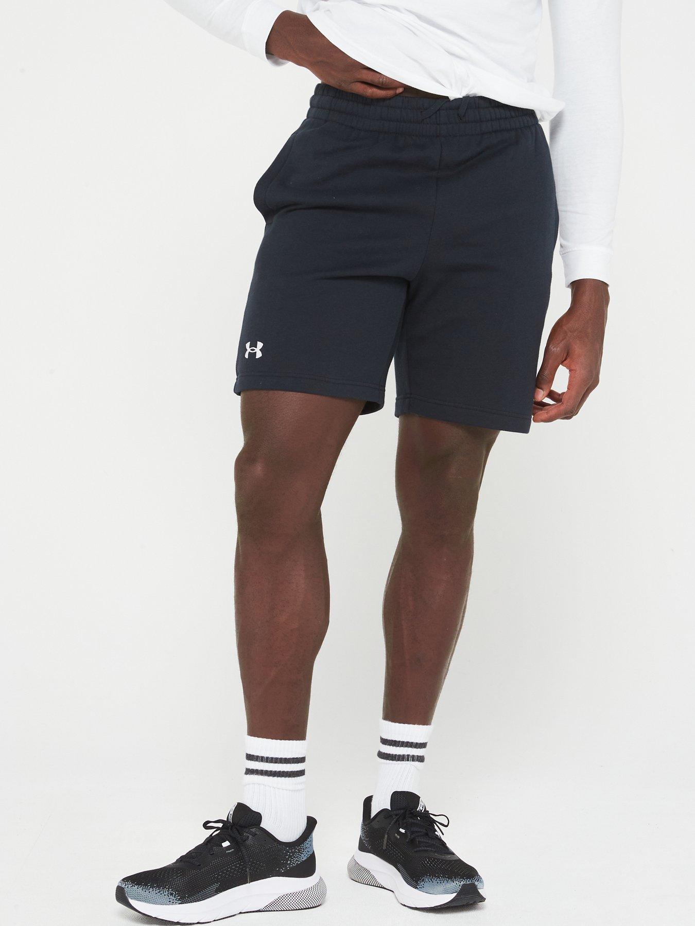 UNDER ARMOUR Mens Rival Fleece Shorts - Black/white