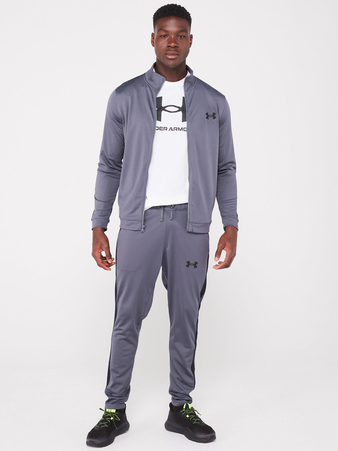 UNDER ARMOUR Mens Training Rival Knit Tracksuit - Grey/black