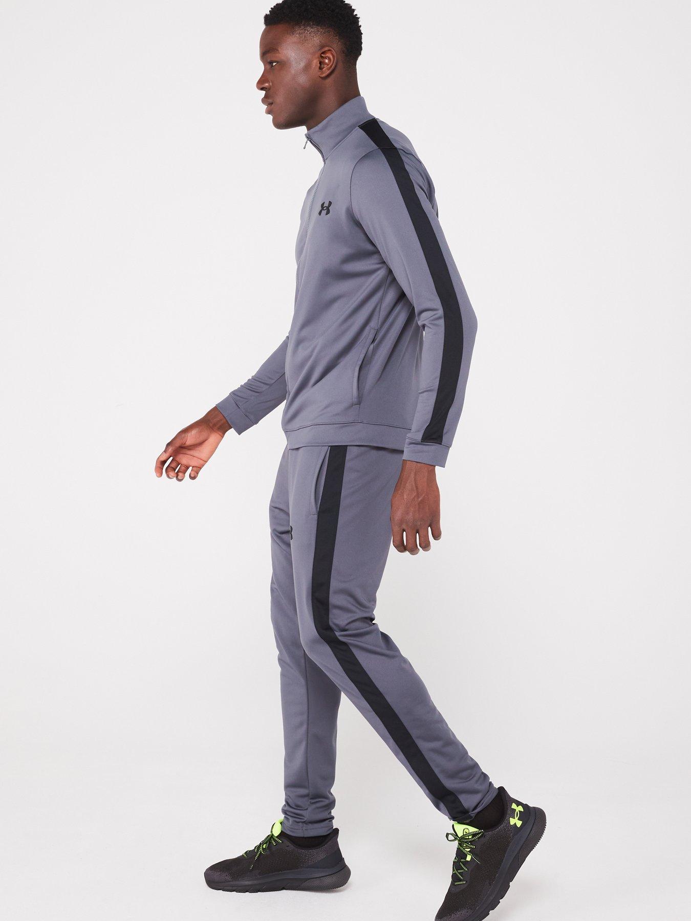 Under armour 2025 grey tracksuit