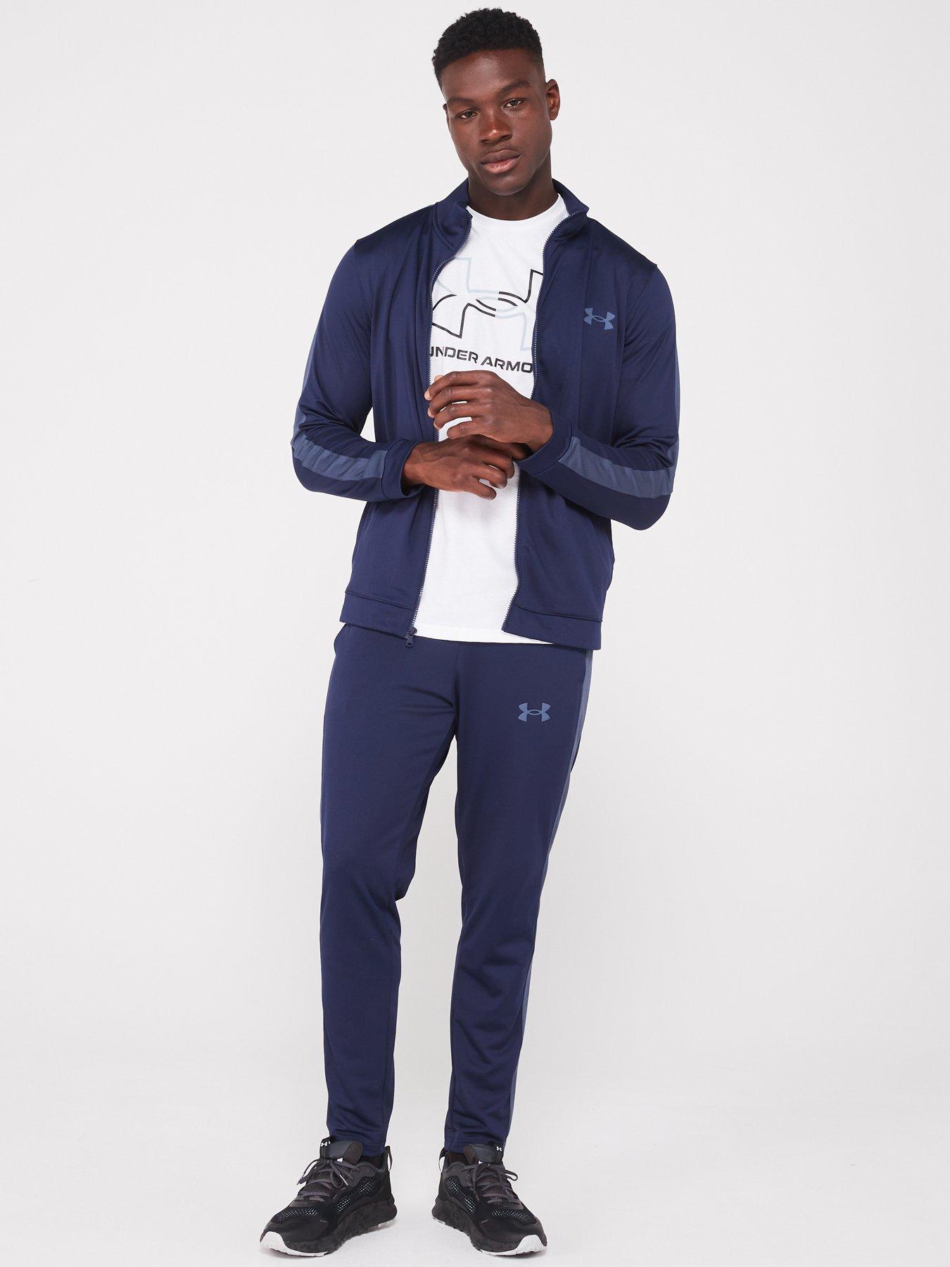 undefined Men's Training Knit Tracksuit - Navy/Grey