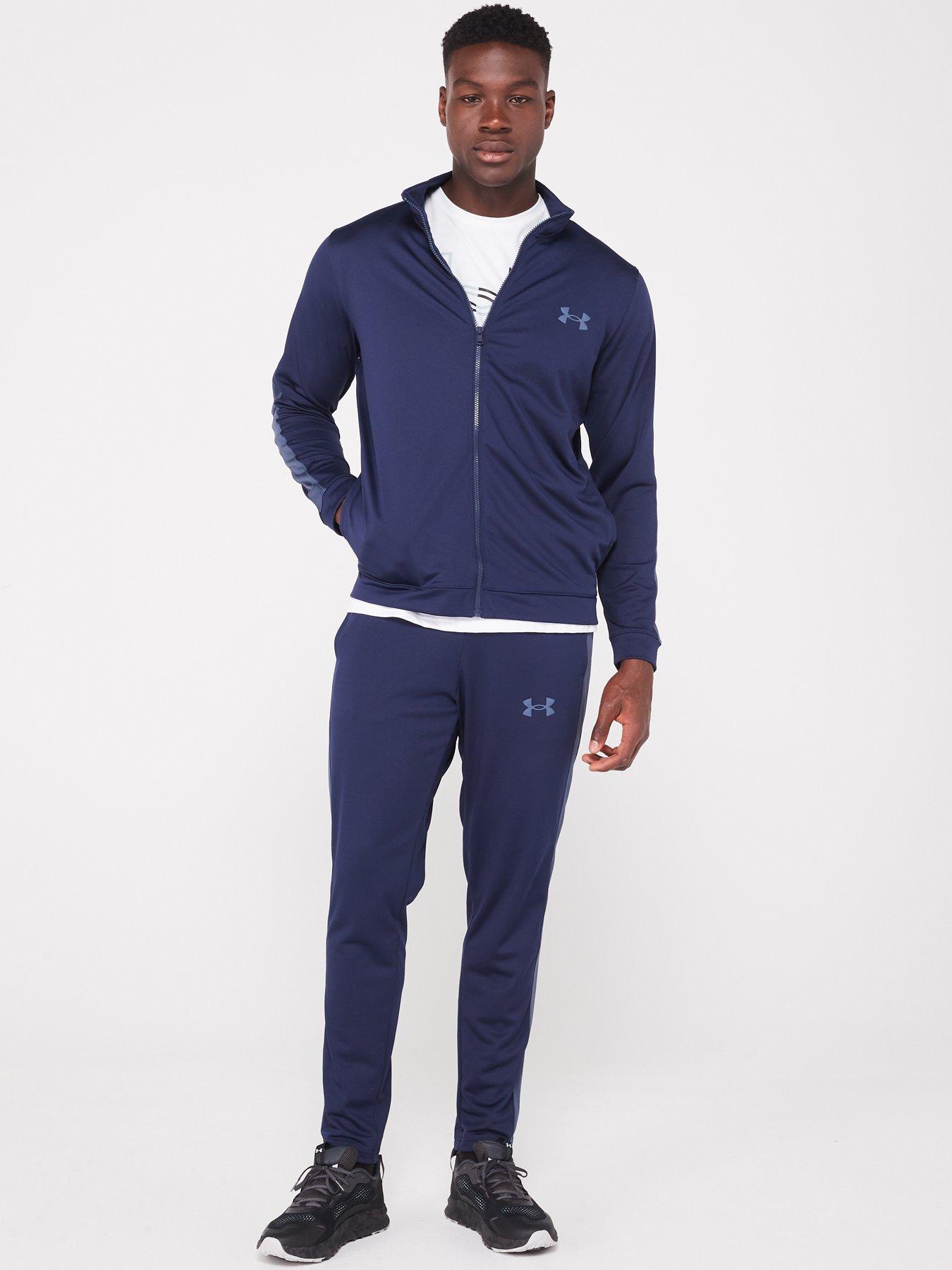 UNDER ARMOUR Men's Training Knit Tracksuit - Navy/Grey | Very.co.uk