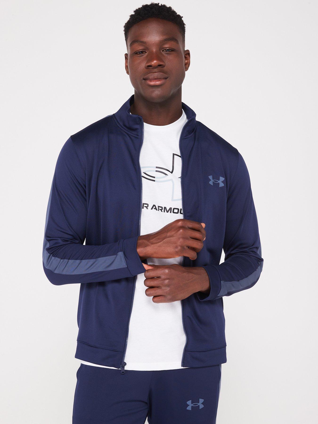 UNDER ARMOUR Men's Training Knit Tracksuit - Navy/Grey | Very.co.uk