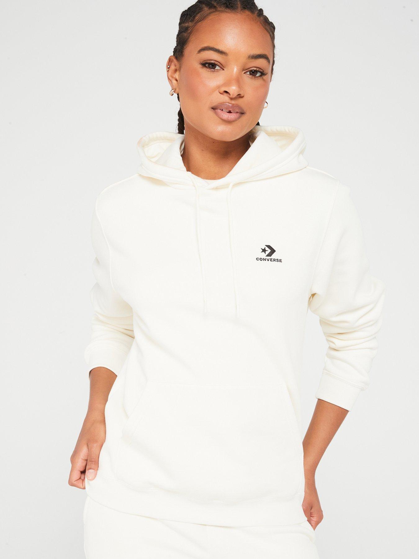 Converse Gender Free Star Chevron Hoodie - Off White