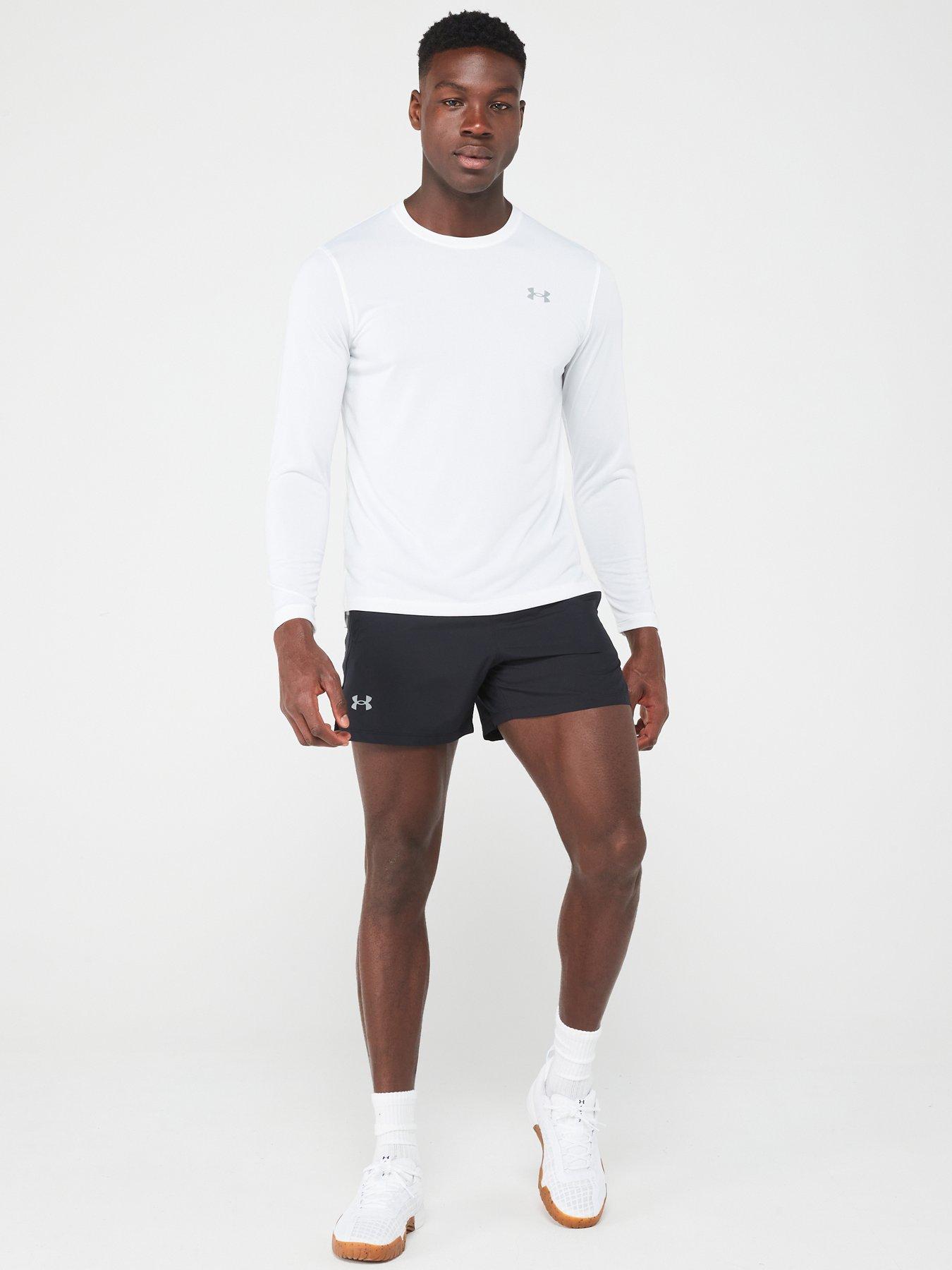 UNDER ARMOUR Mens Running Streaker Long Sleeve Top White Very
