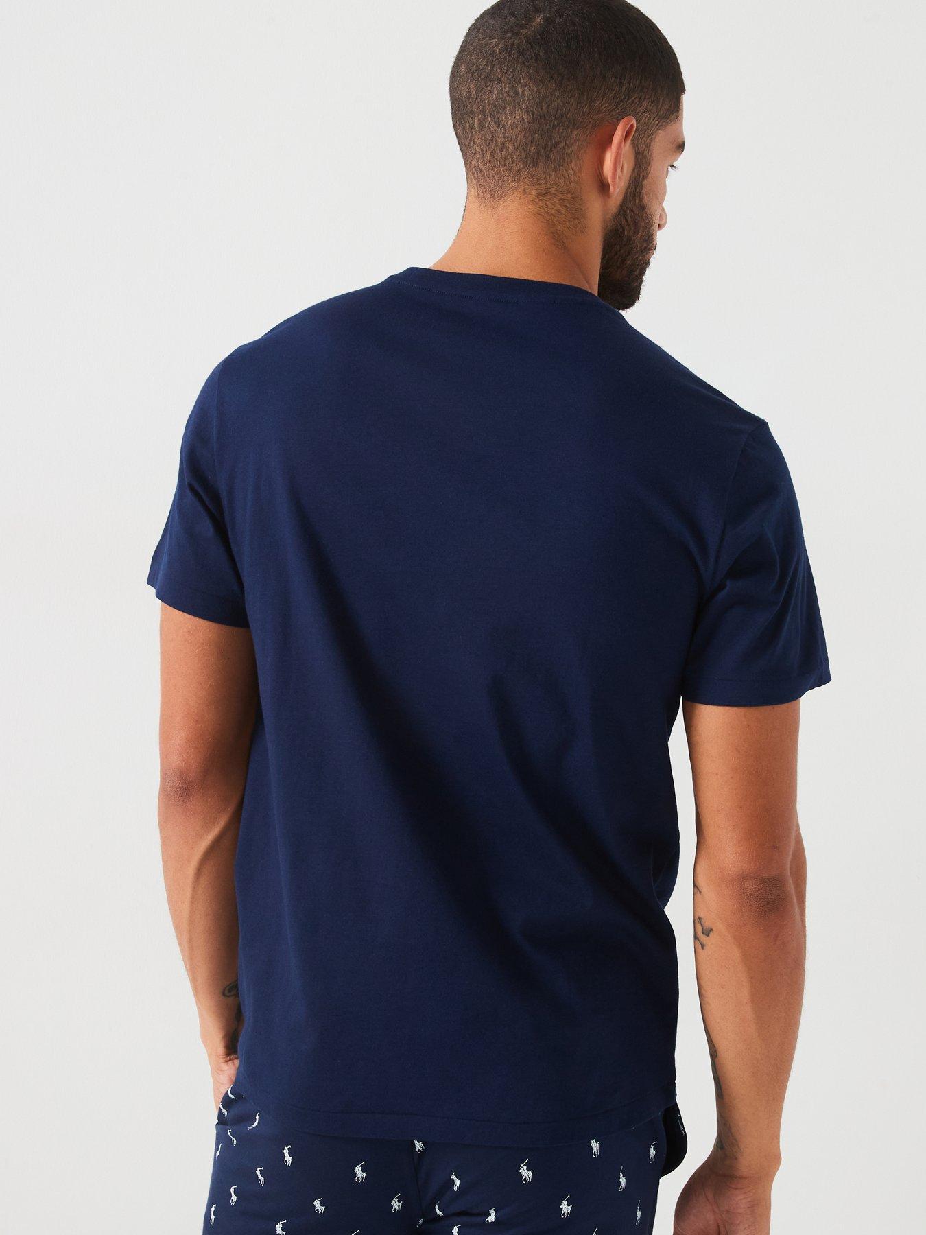 Image 2 of 6 of Polo Ralph Lauren Shortsleeve Loungewear Top - Navy