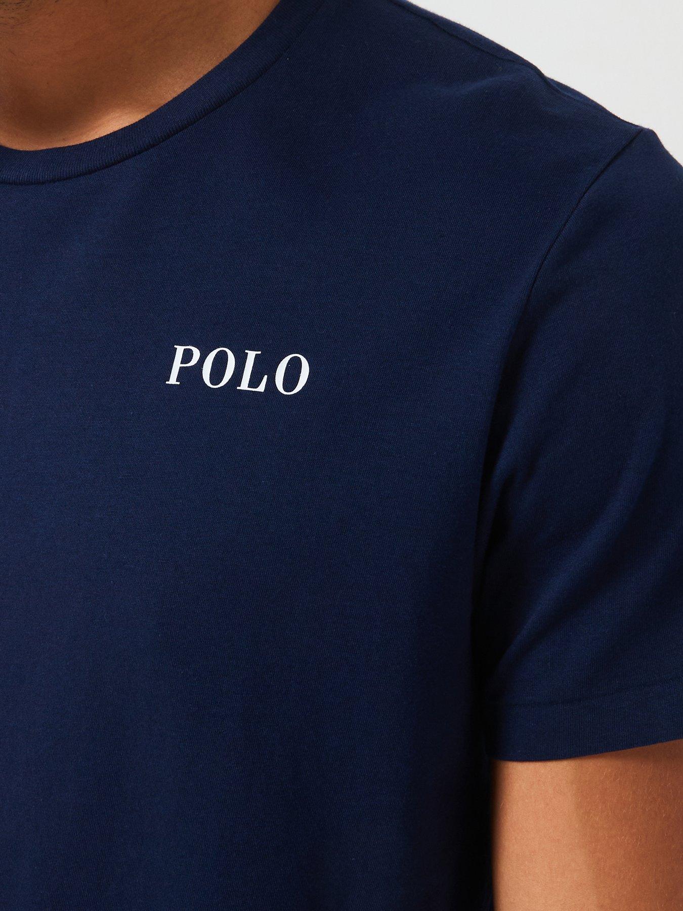 Image 4 of 6 of Polo Ralph Lauren Shortsleeve Loungewear Top - Navy