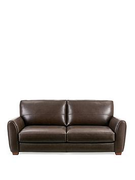 Product photograph of Very Home New Molina 3 Seater Leather Sofa from very.co.uk