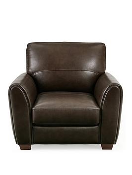 Product photograph of Very Home New Molina Leather Chair from very.co.uk
