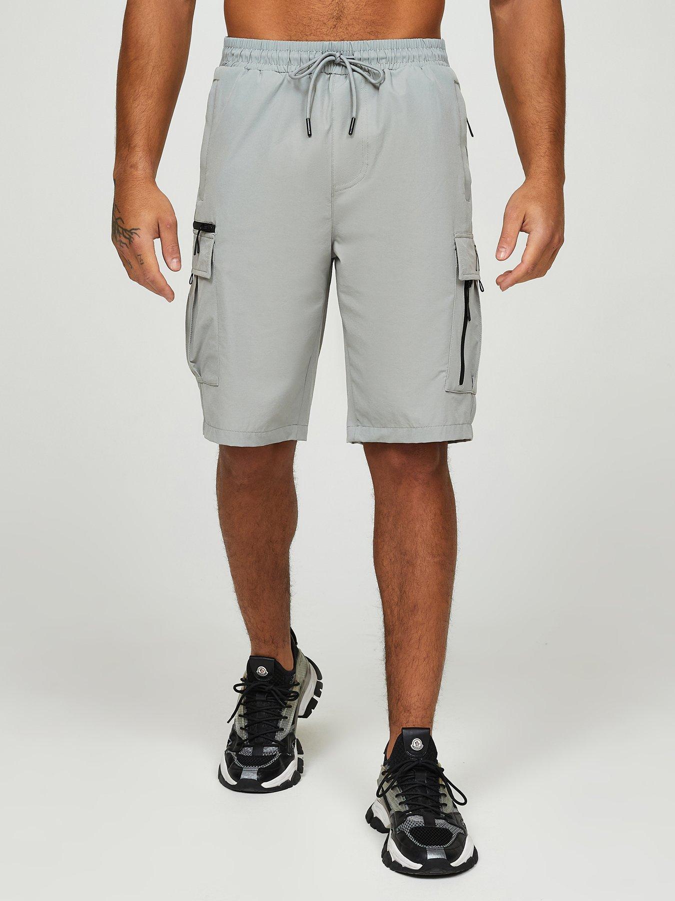 alessandro-zavetti-baresi-woven-cargo-shorts-grey