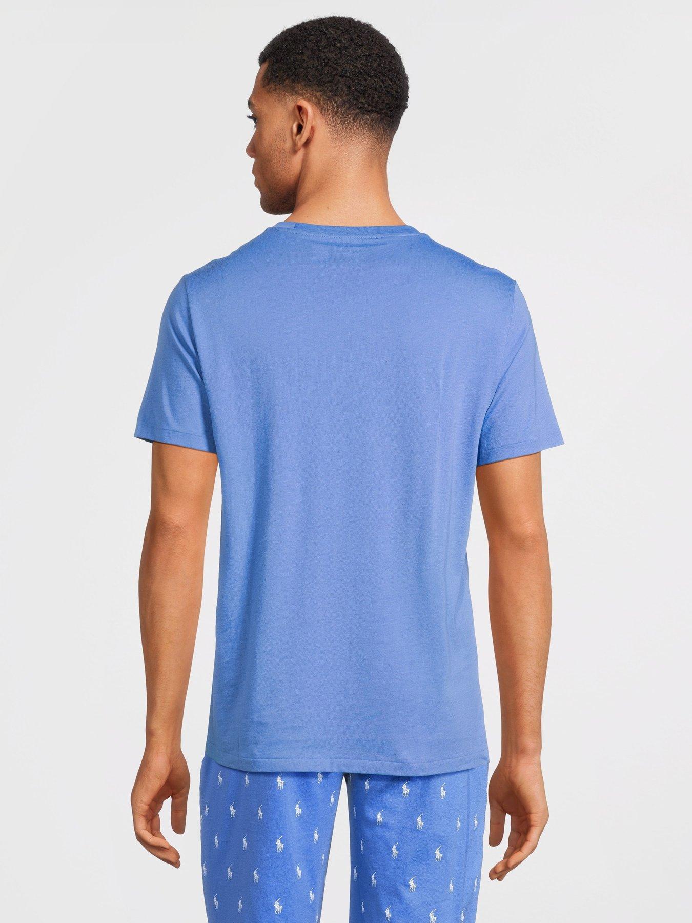 Image 2 of 5 of Polo Ralph Lauren Shortsleeve Loungewear Top - Blue