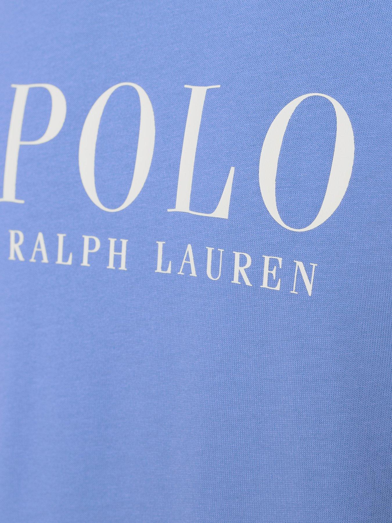 Image 4 of 5 of Polo Ralph Lauren Shortsleeve Loungewear Top - Blue