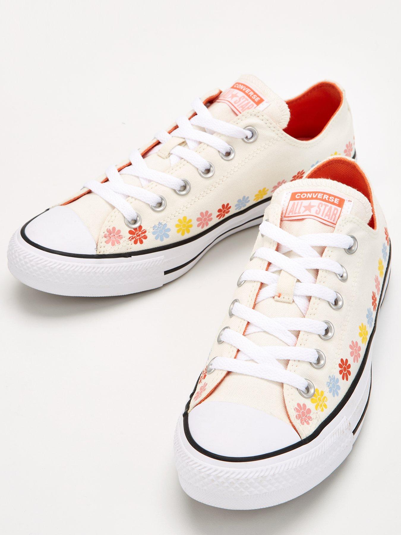 Converse Womens Ox Trainers White Multi Very