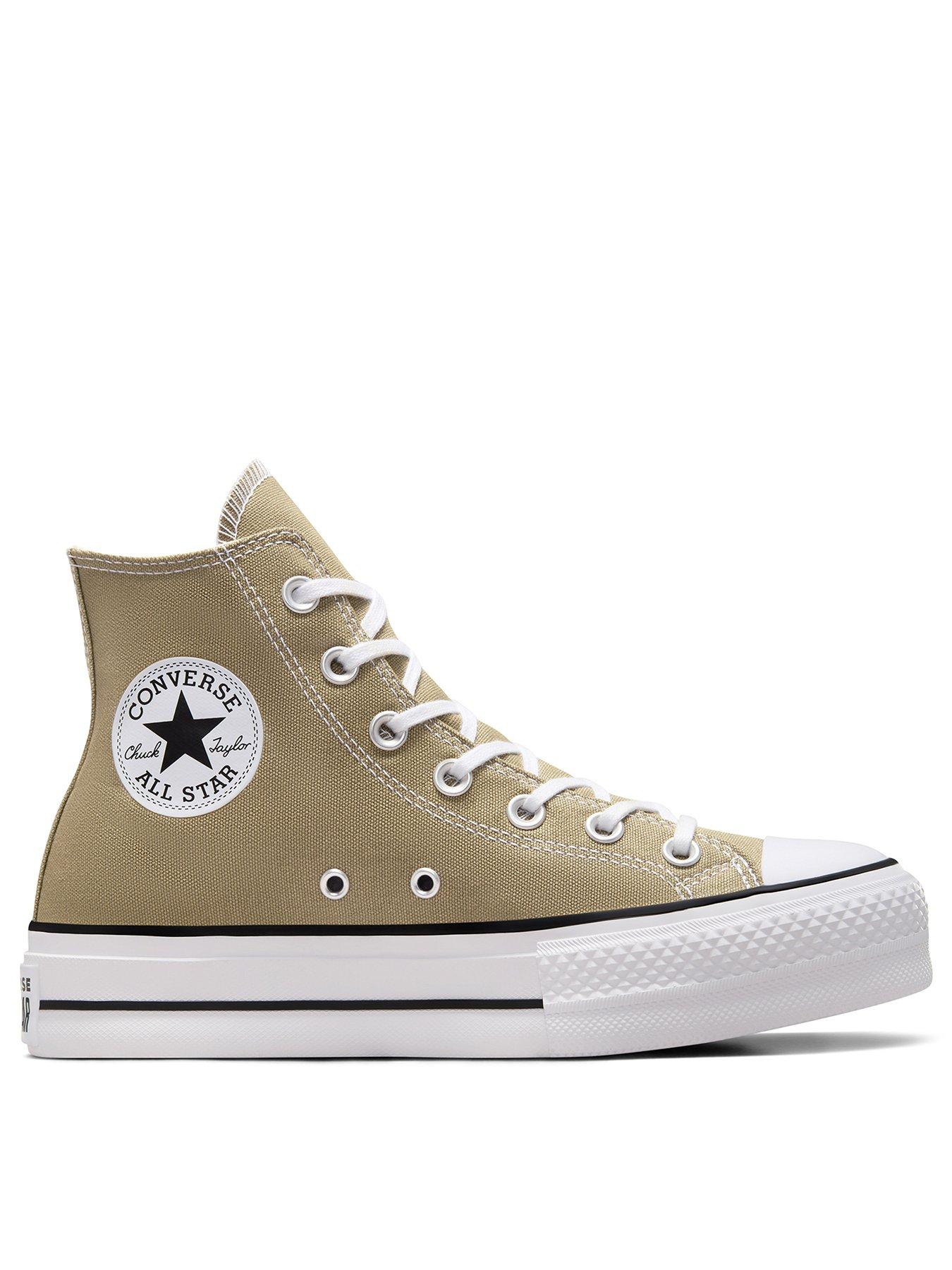 Converse Womens Lift Seasonal Colour High Tops Trainers Khaki Very