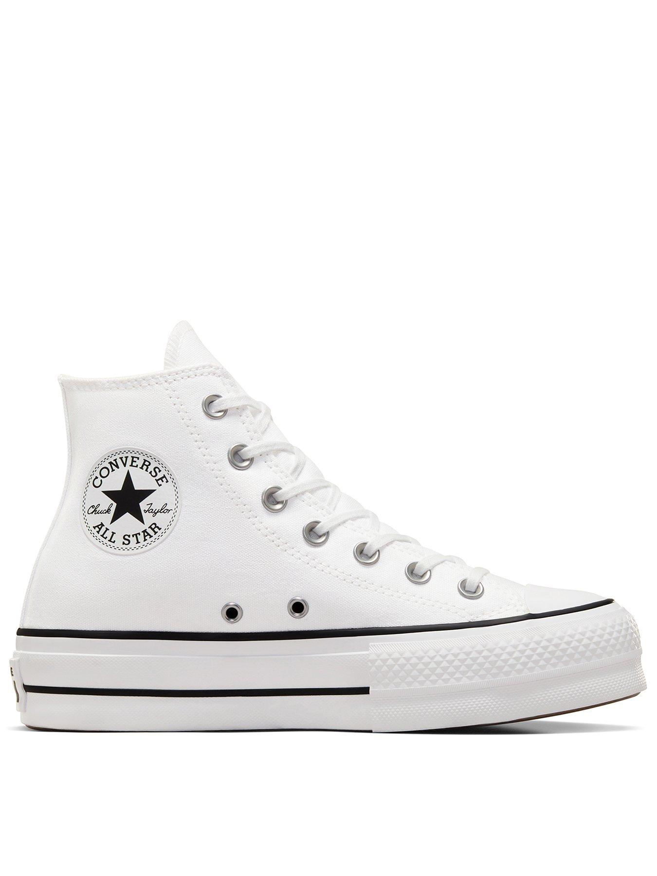 undefined Womens Lift Wide Foundation High Tops Trainers - White/Black
