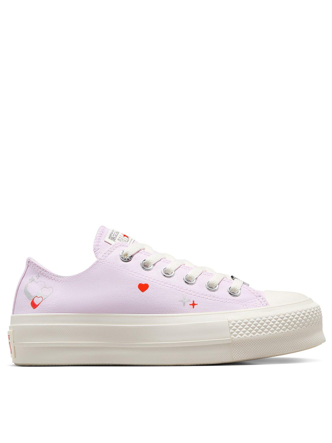 Womens purple converse clearance trainers