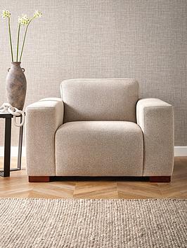 Product photograph of Michelle Keegan Home Cortes Fabric Armchair - Natural from very.co.uk