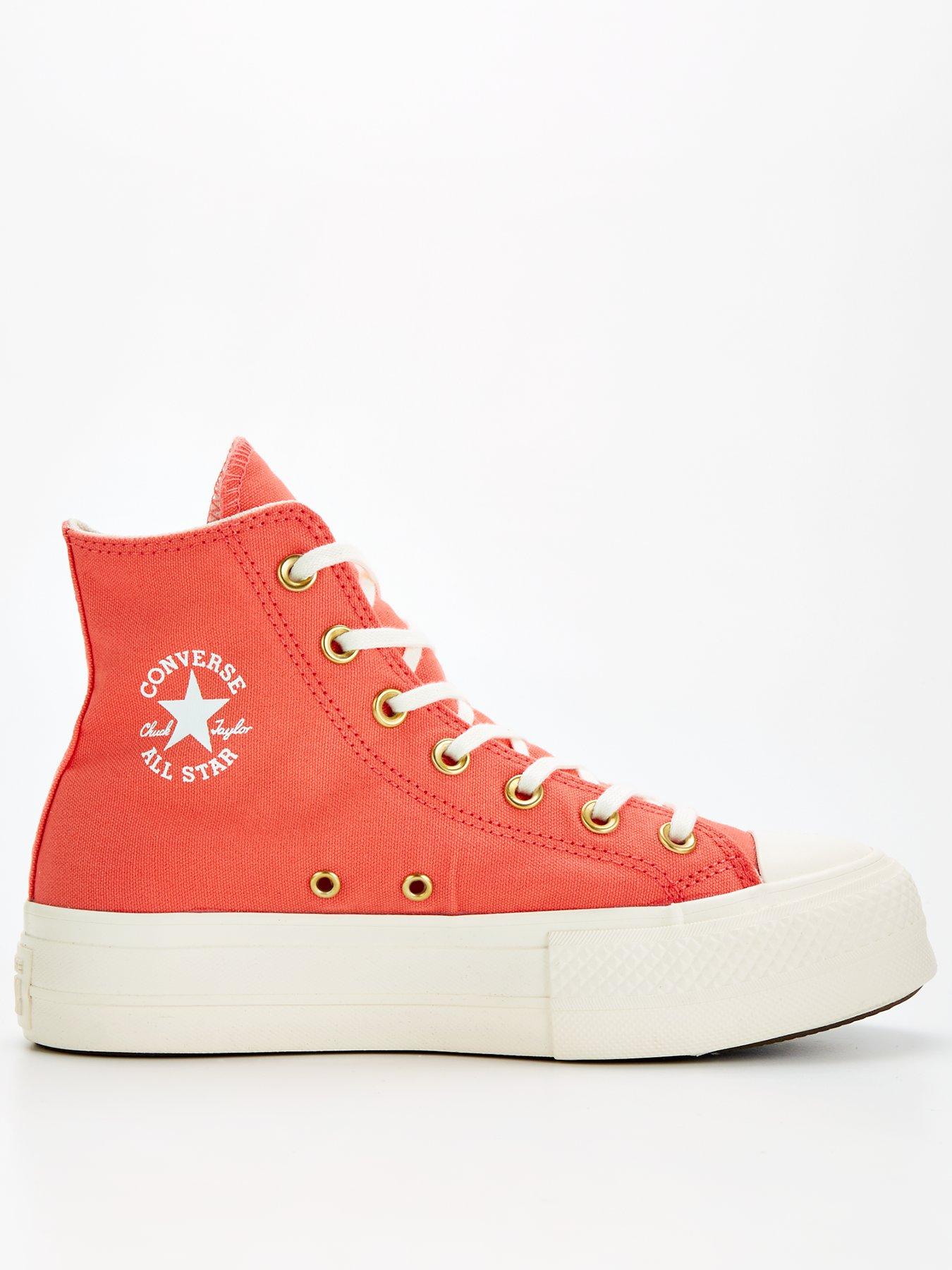 Womens red converse on sale hot sale