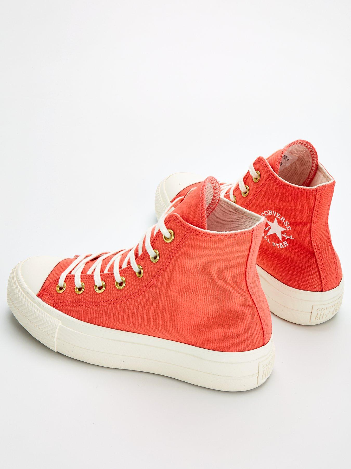 Pink and orange converse sale
