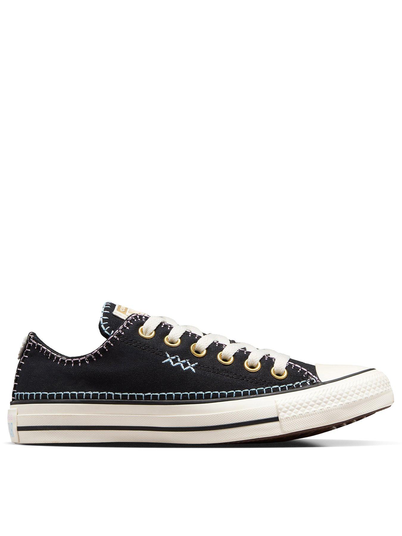 undefined Womens Stitch Sich Ox Trainers - Black