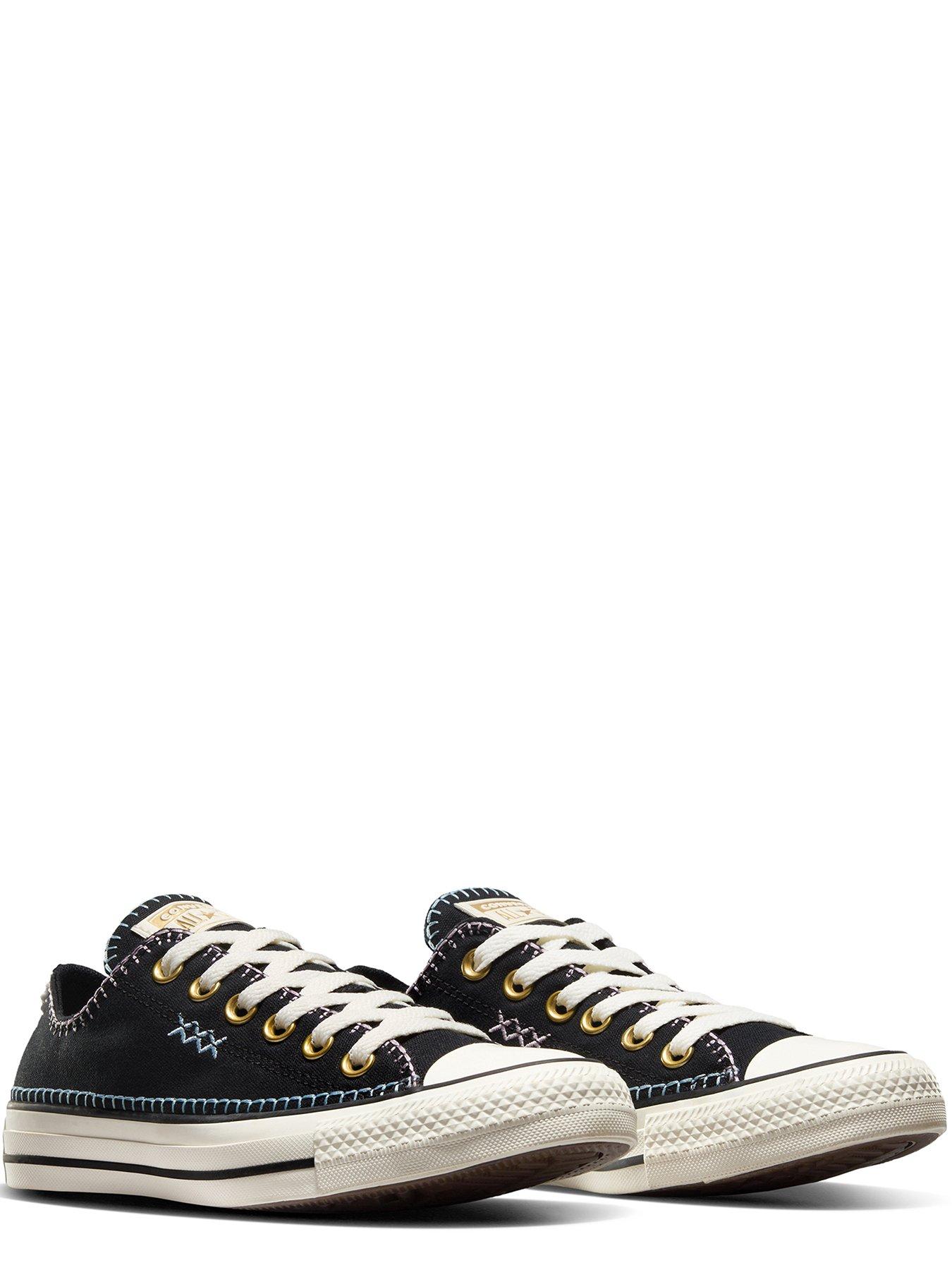 Converse Womens Stitch Sich Ox Trainers Black Very