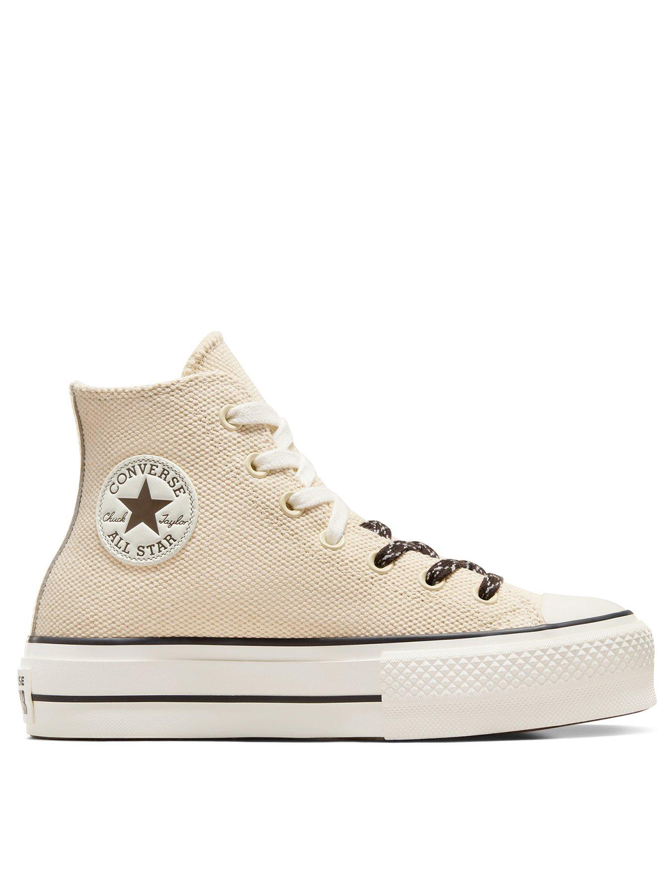 Converse Womens Lift Hi Top Trainers - Off White