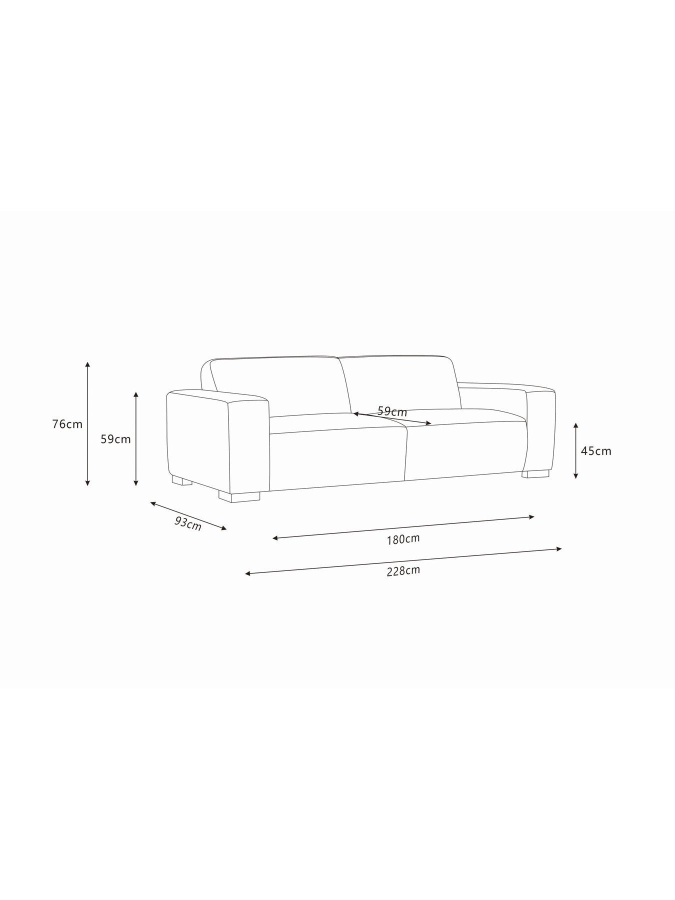 Image 7 of 7 of Michelle Keegan Home Cortes 4 Seater Fabric Sofa - Natural - FSC&reg; Certified