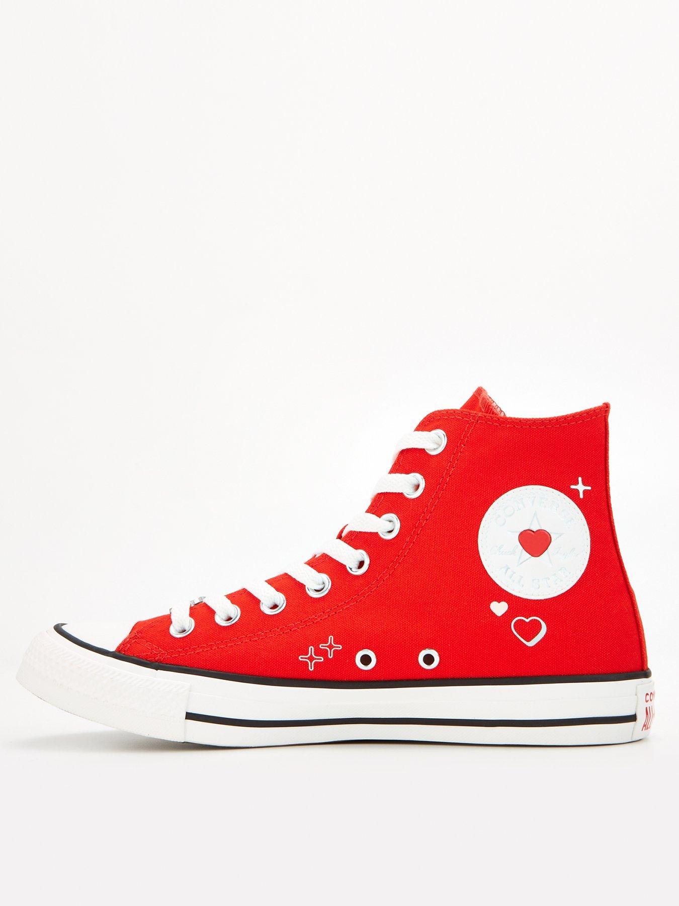 Converse womens hot sale red