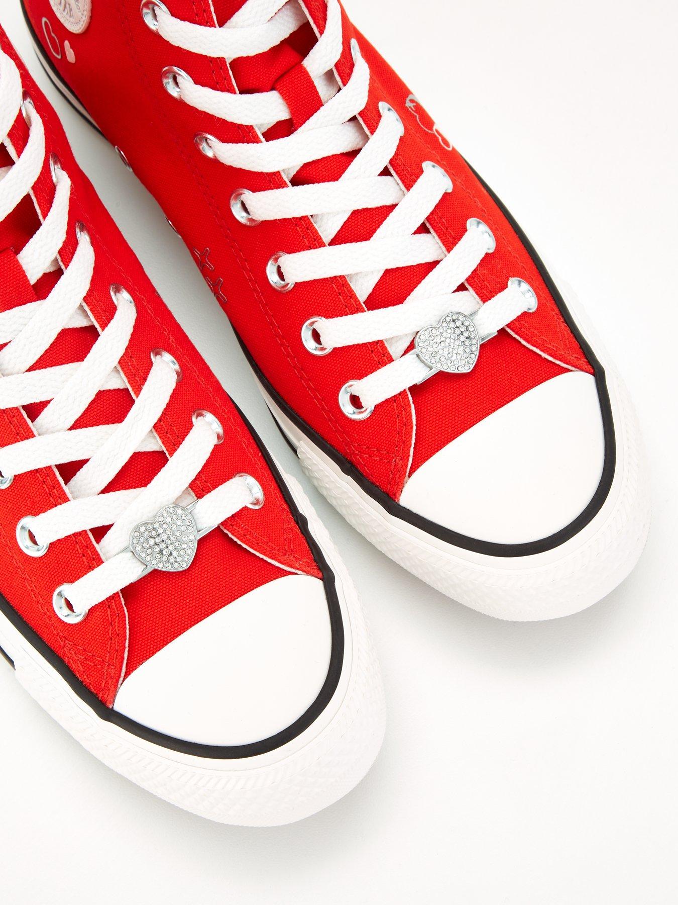 Womens BeMy2K Hi Top Trainers Red