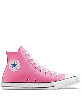 converse womens hi trainers - pink