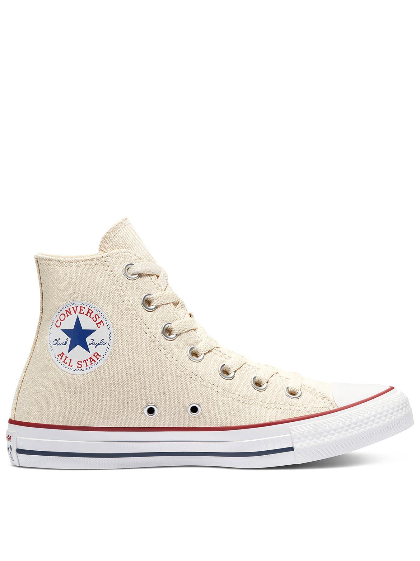 Converse Unisex Hi Top Trainers - Off White, Off White, Size 6, Women