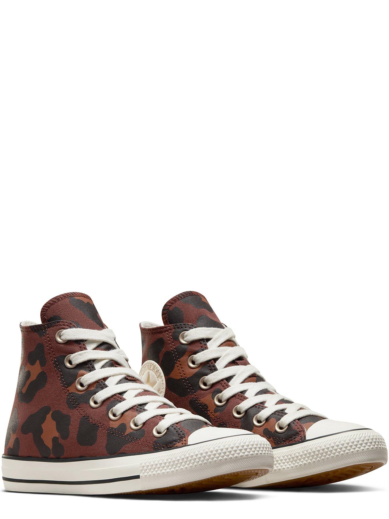 Converse Womens Festival Leopard Print High Tops Trainers Brown Very . uk