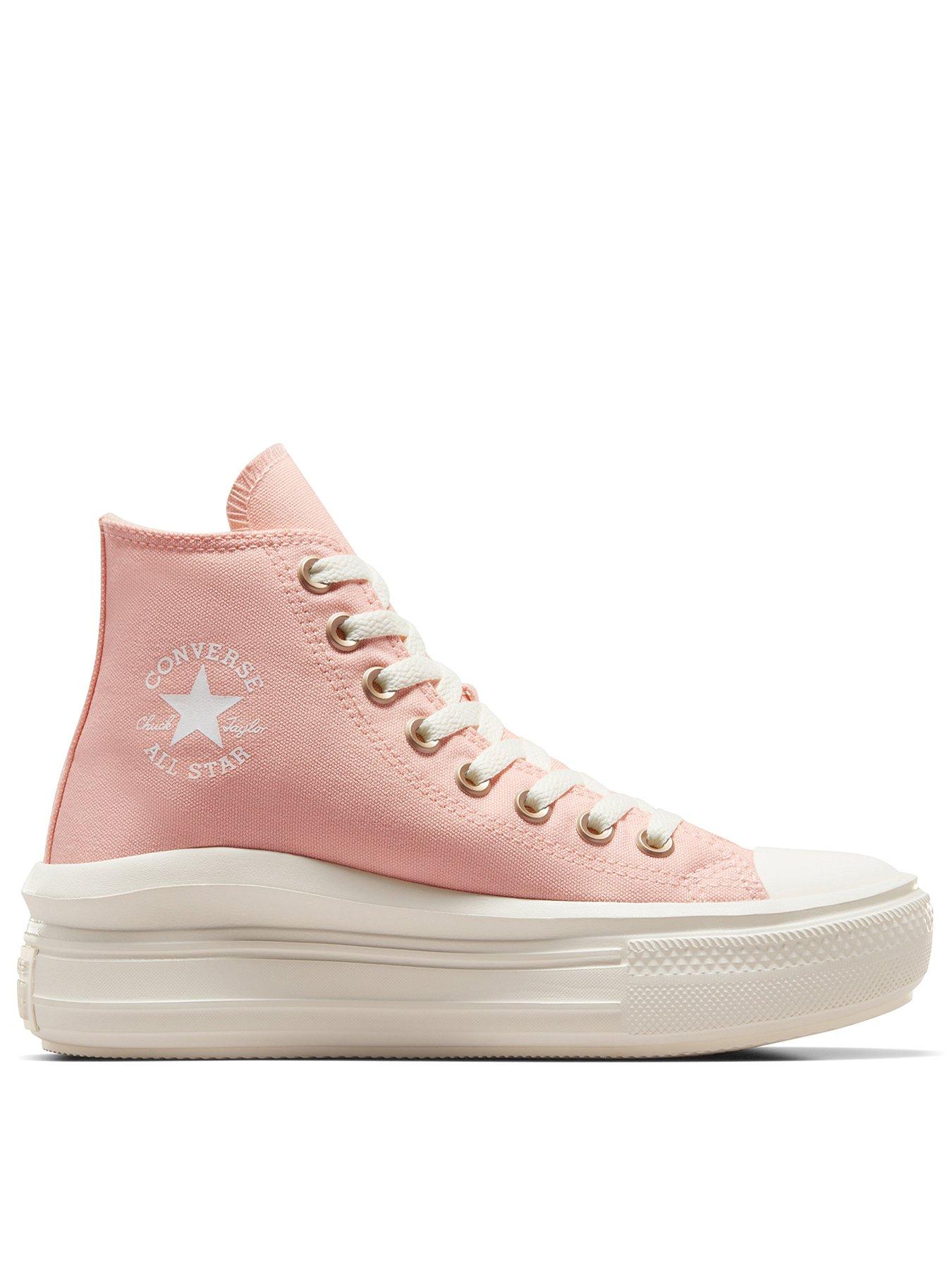 Womens Move Crafted Color High Tops Trainers Peach White