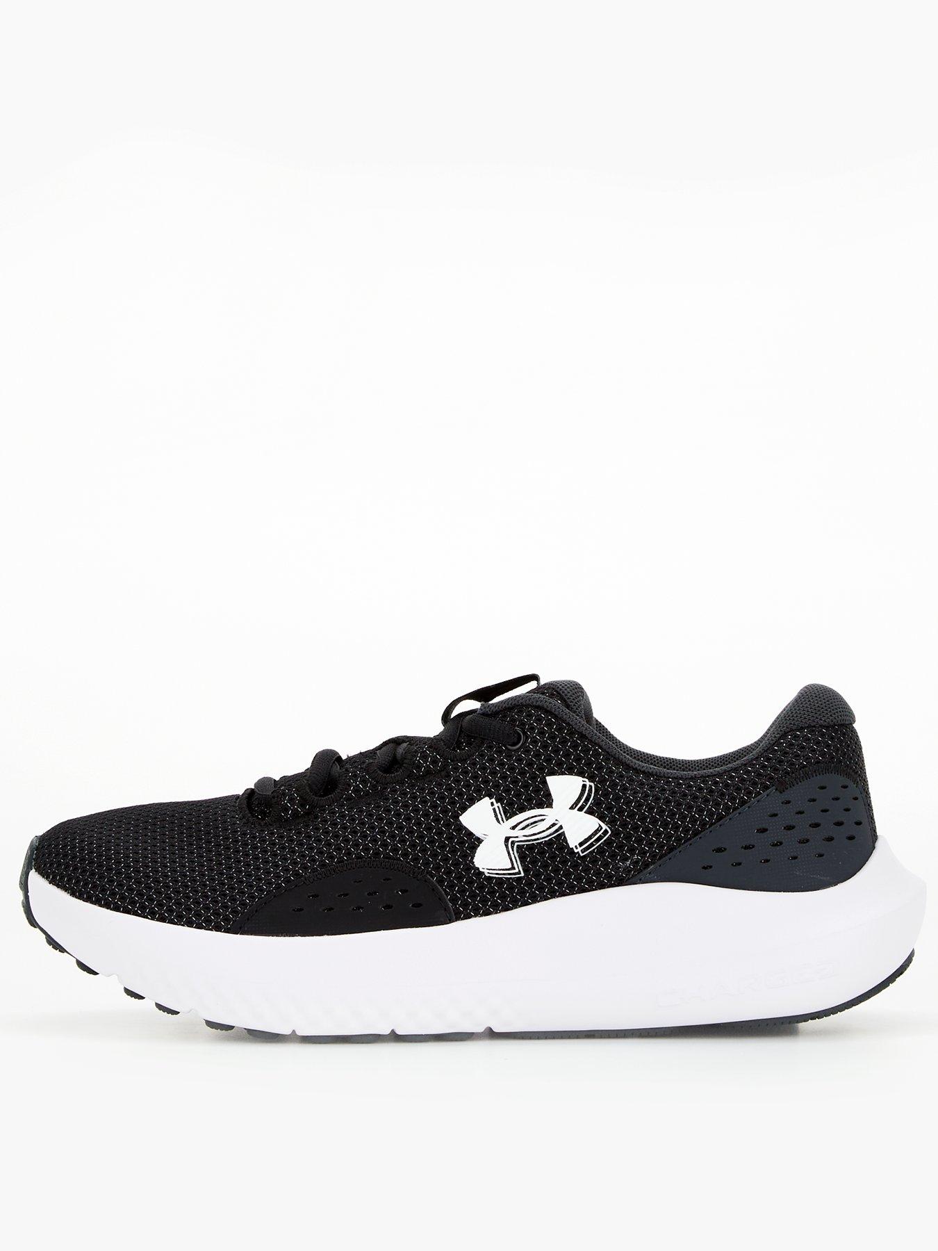 UNDER ARMOUR Women's Running Charged Surge 4 Trainers, Black / Anthracite / White, Size 4, Women