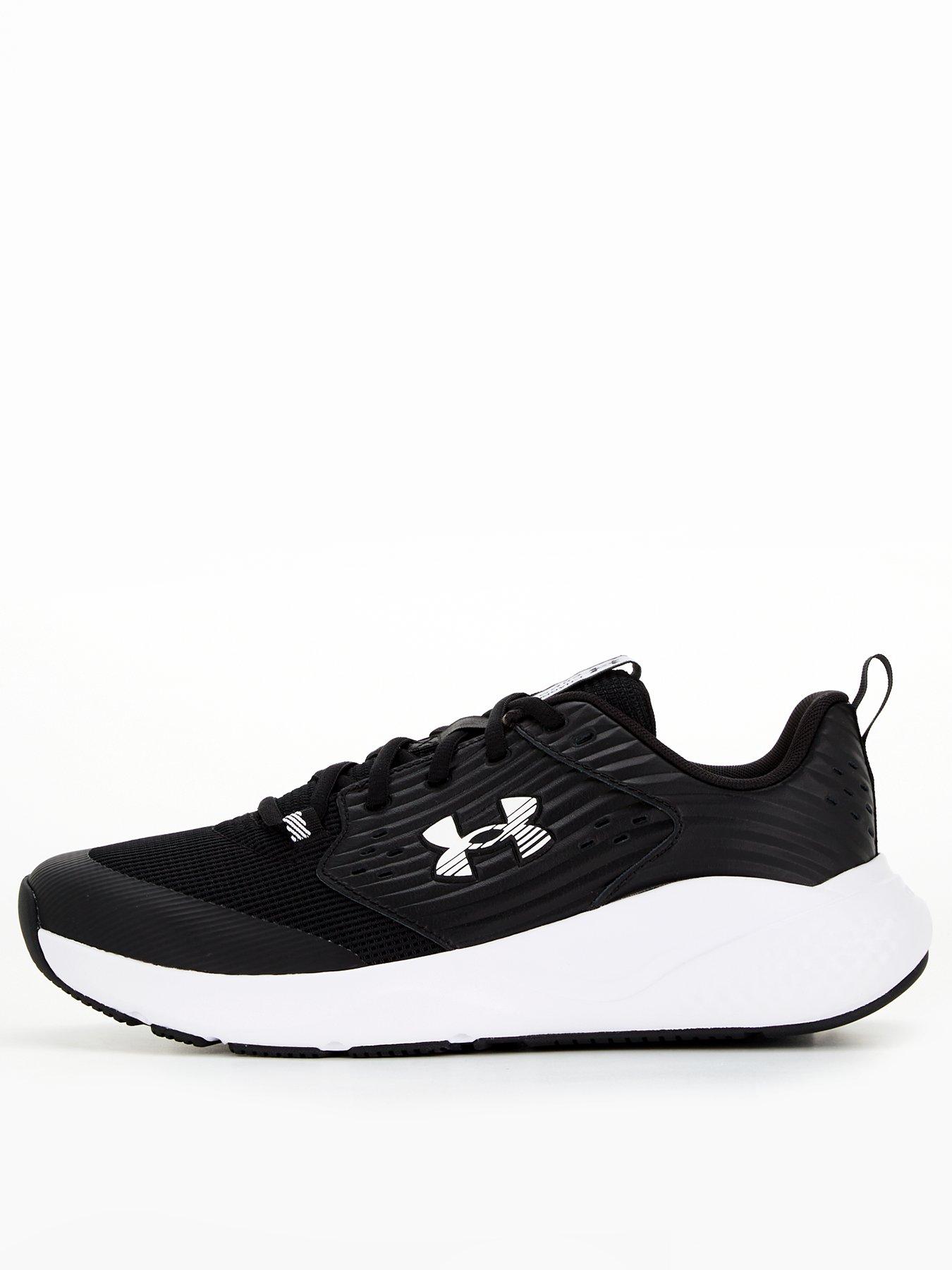 UNDER ARMOUR Mens Training Charged Commit Trainers - Black/White