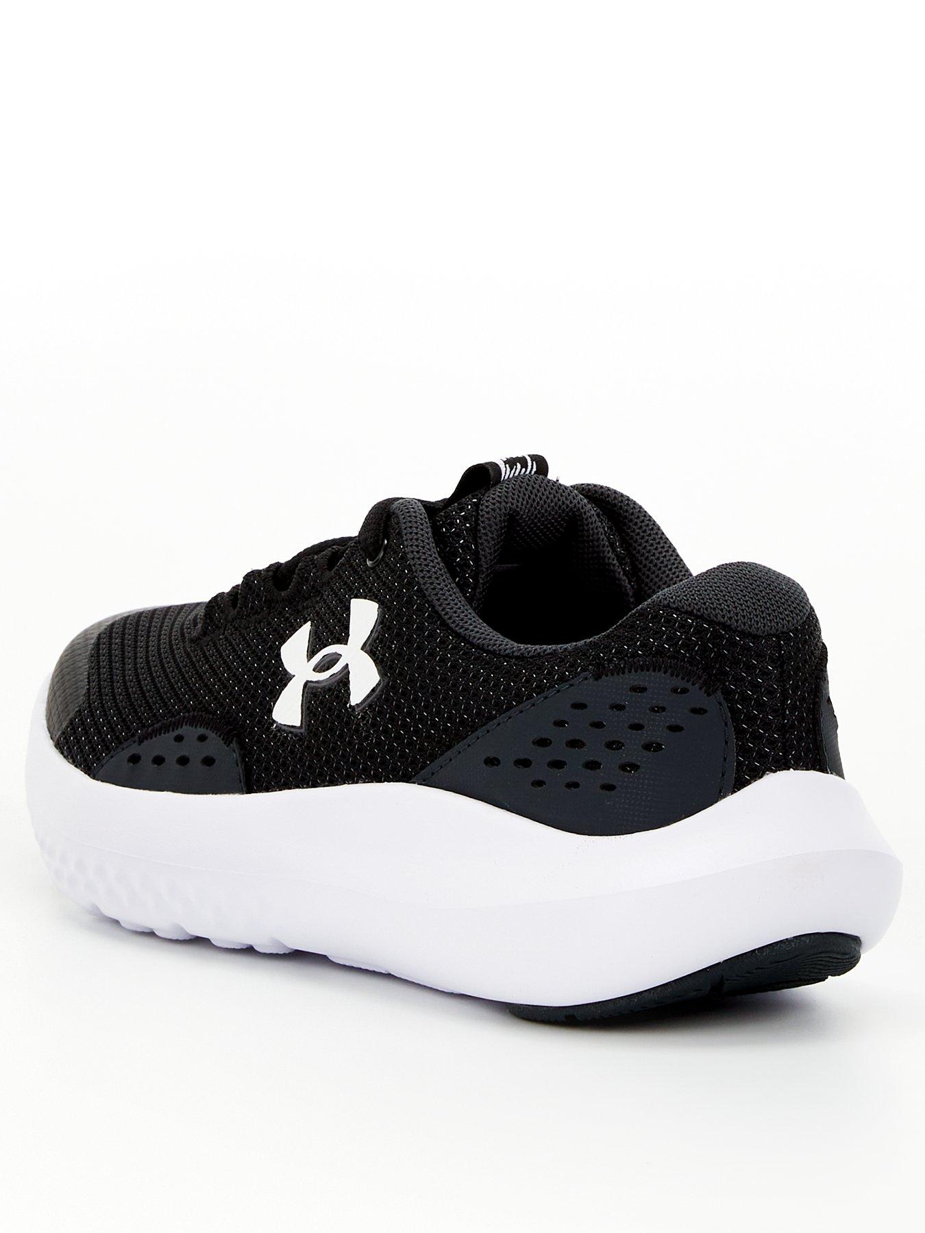 Image 3 of 6 of UNDER ARMOUR Junior Boys Running Surge 4 Trainers - Black/White